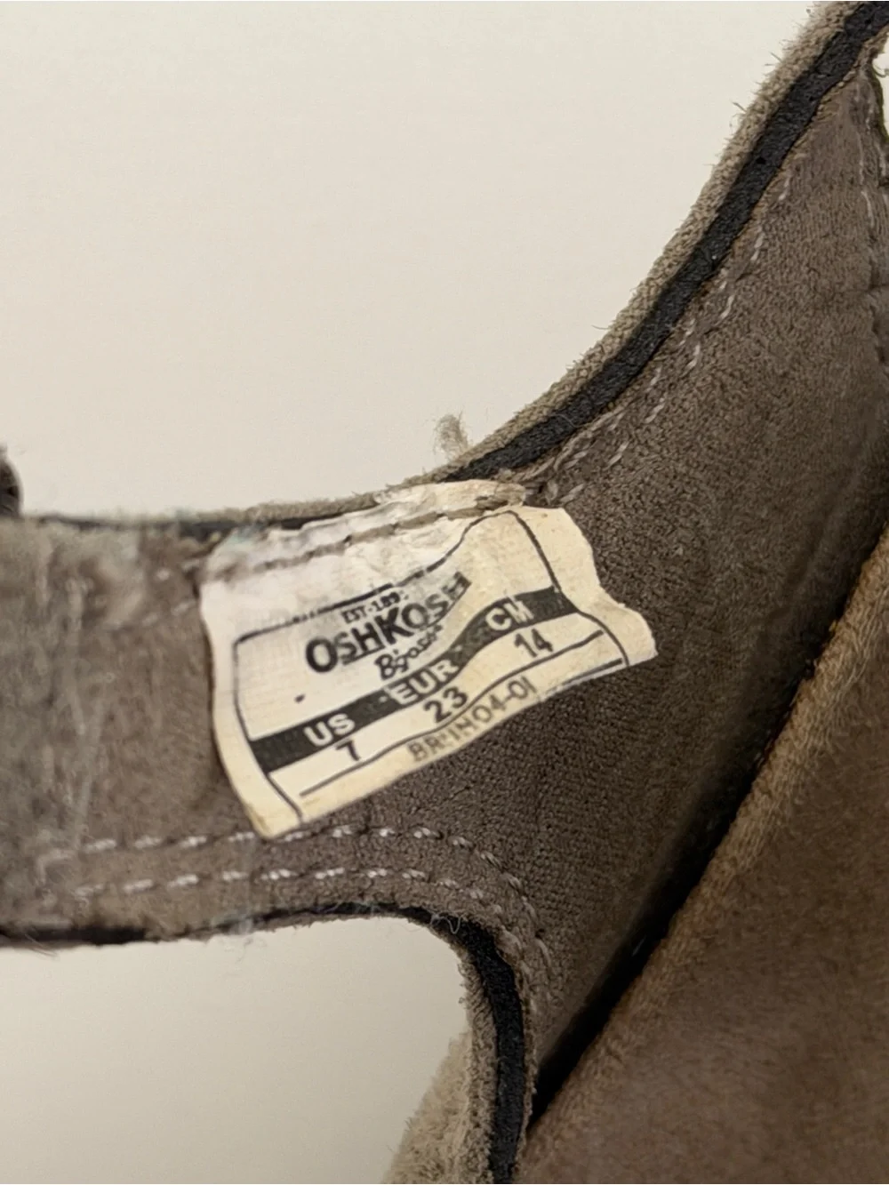 OshKosh B'gosh Taupe Suede-Look Double Buckle Kids Sandals